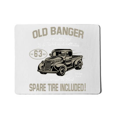 63rd Birthday Vintage Old Banger 63 Years Old Mousepad