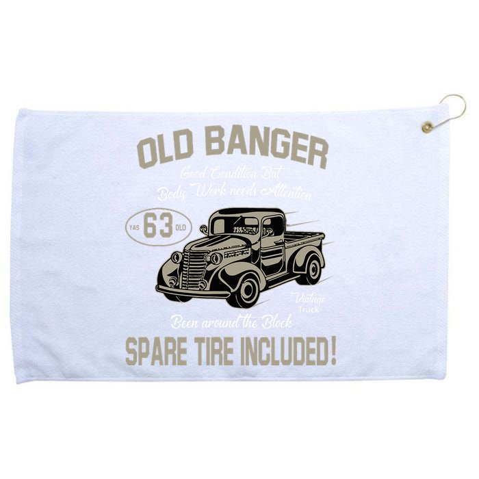 63rd Birthday Vintage Old Banger 63 Years Old Grommeted Golf Towel