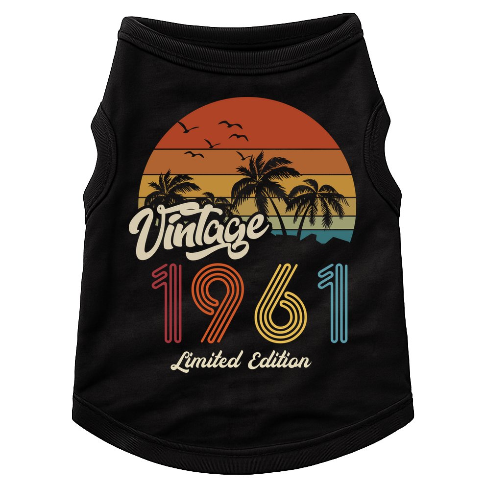 62nd Birthday Vintage Limited Edition 1961 Doggie Tank