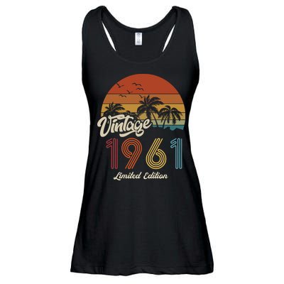 62nd Birthday Vintage Limited Edition 1961 Ladies Essential Flowy Tank