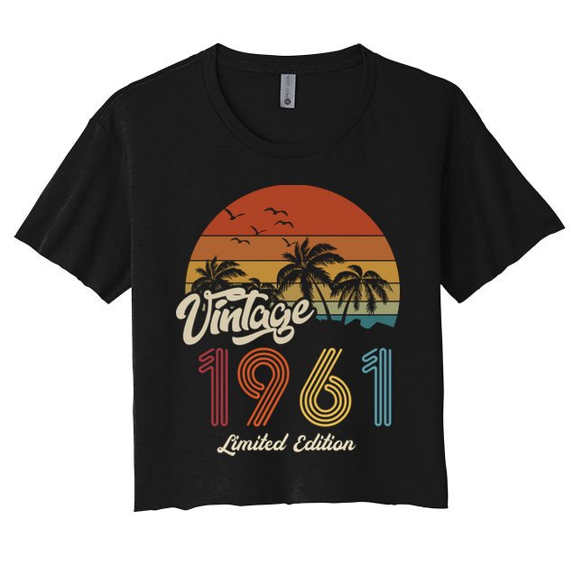 62nd Birthday Vintage Limited Edition 1961 Crop Top