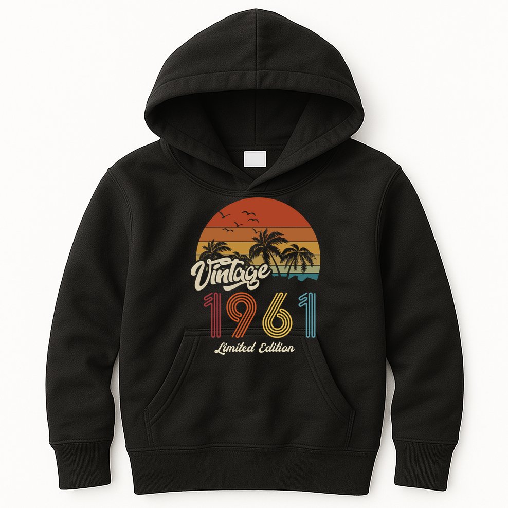 62nd Birthday Vintage Limited Edition 1961 Kids Hoodie