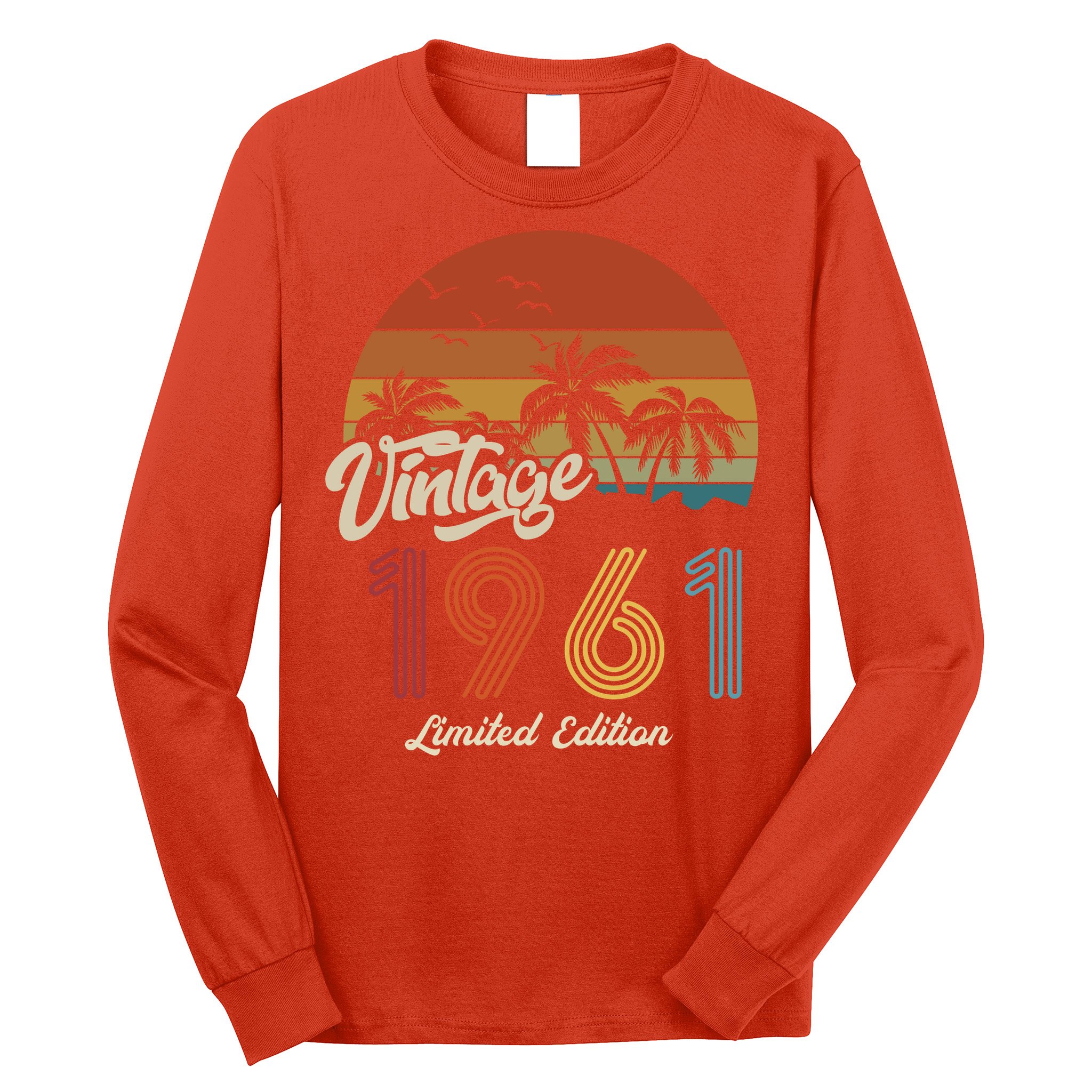 62nd Birthday Vintage Limited Edition 1961 Long Sleeve Shirt