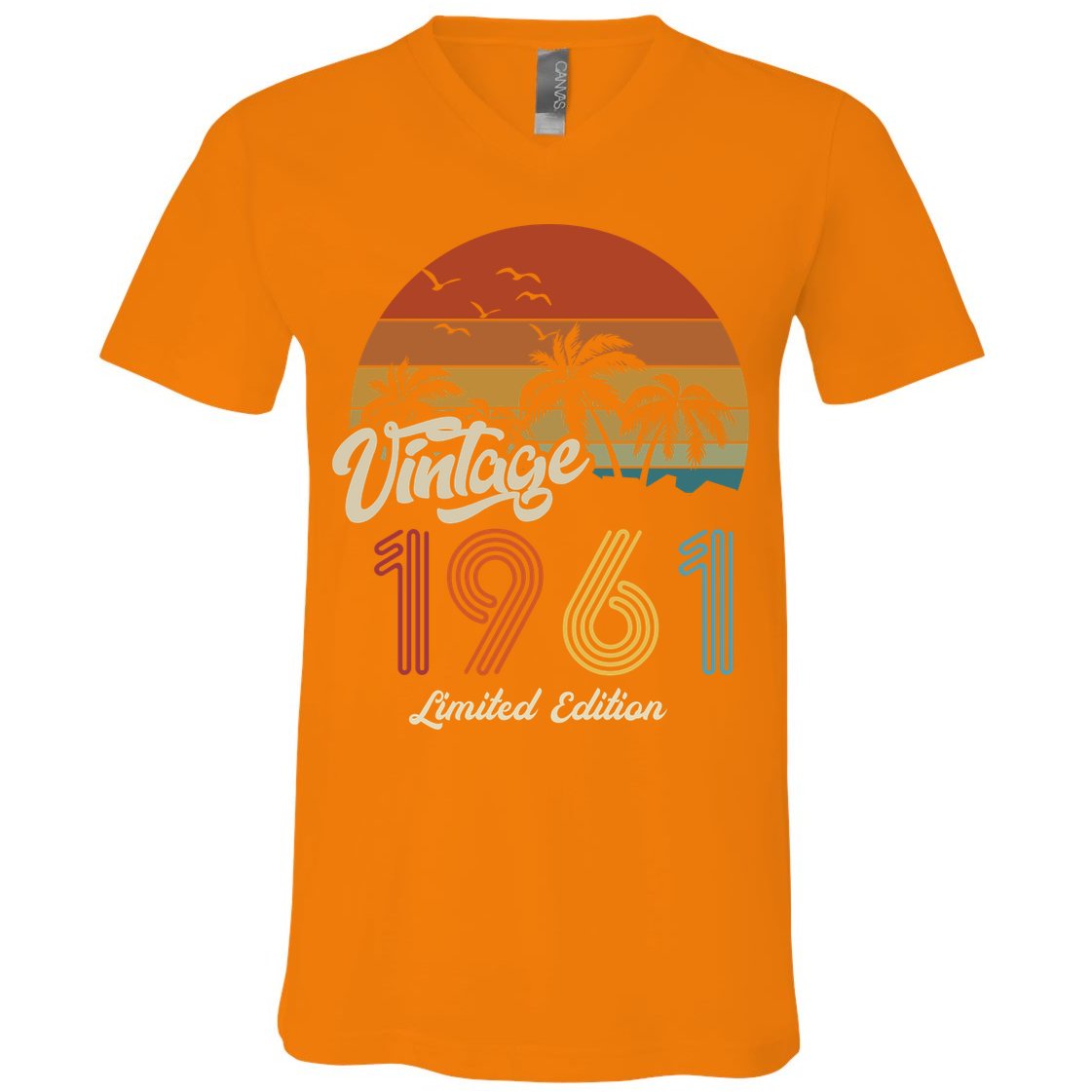 62nd Birthday Vintage Limited Edition 1961 V-Neck T-Shirt