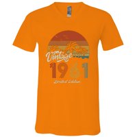 62nd Birthday Vintage Limited Edition 1961 V-Neck T-Shirt