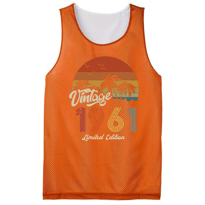 62nd Birthday Vintage Limited Edition 1961 Mesh Reversible Basketball Jersey Tank