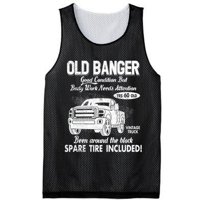60th Birthday Vintage Old Banger 60 Years Old Good Condition But Bodywork Needs Mesh Reversible Basketball Jersey Tank