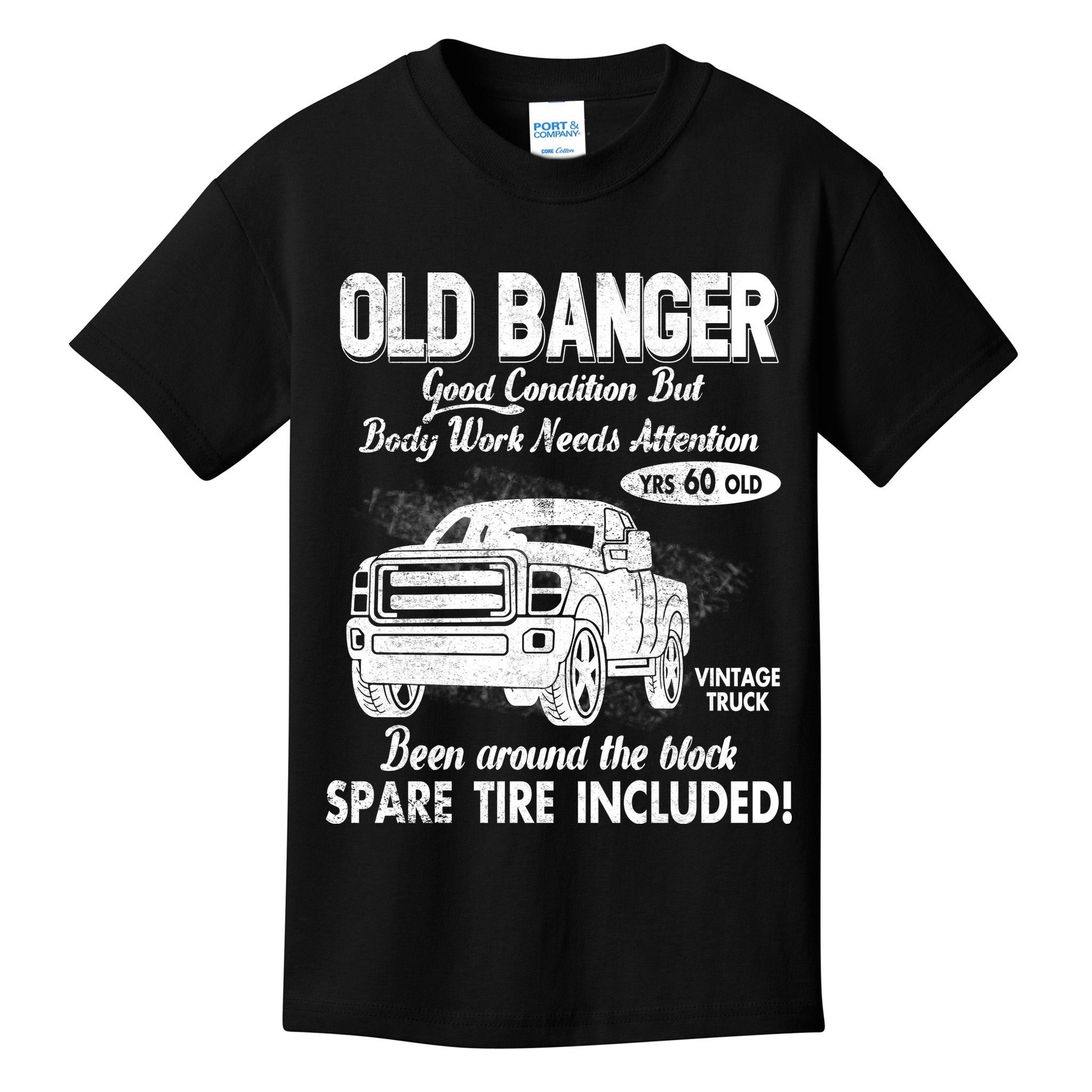 60th Birthday Vintage Old Banger 60 Years Old Good Condition But Bodywork Needs Kids T-Shirt