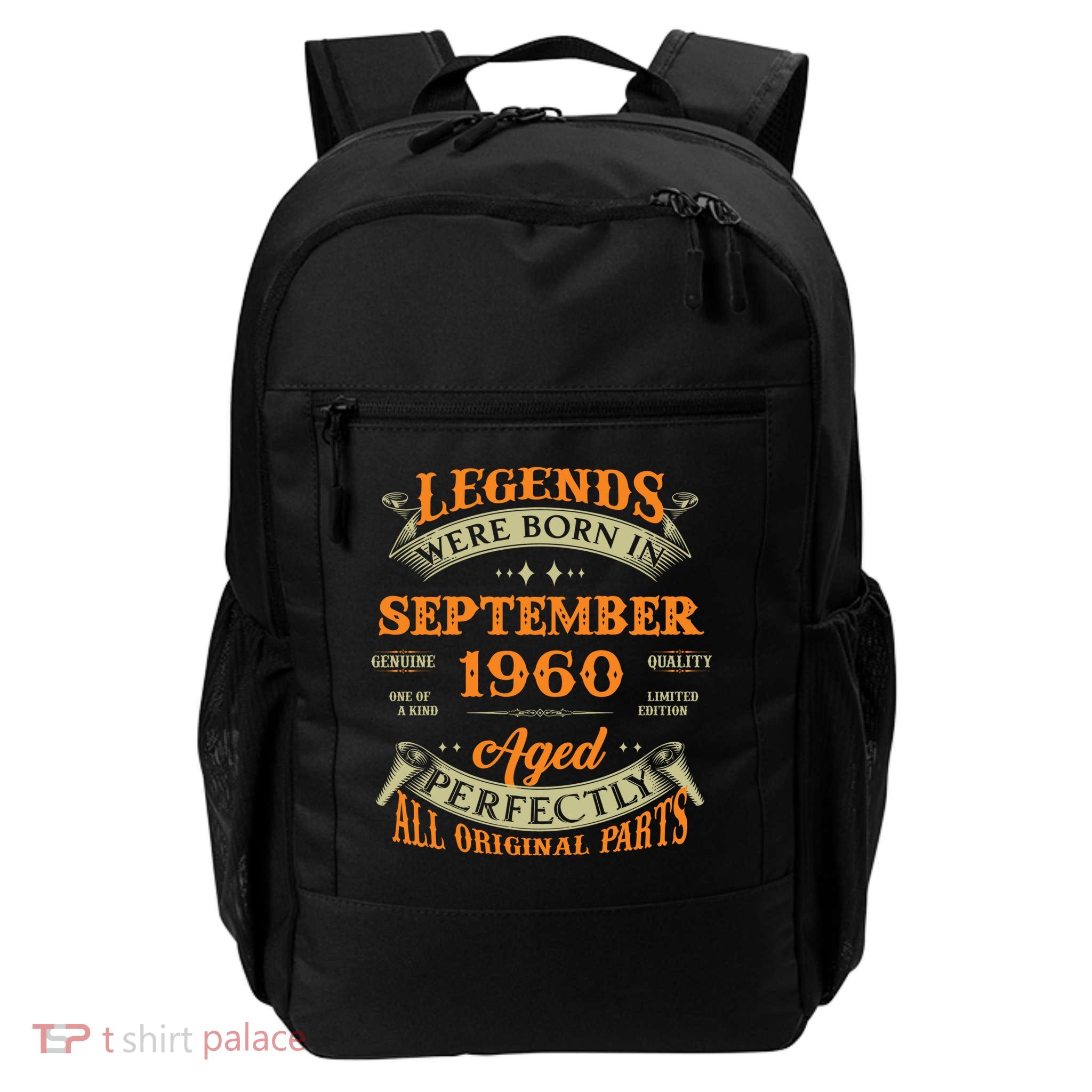 63rd Birthday Vintage Legends Born In September 1960 Cute Gift Backpack