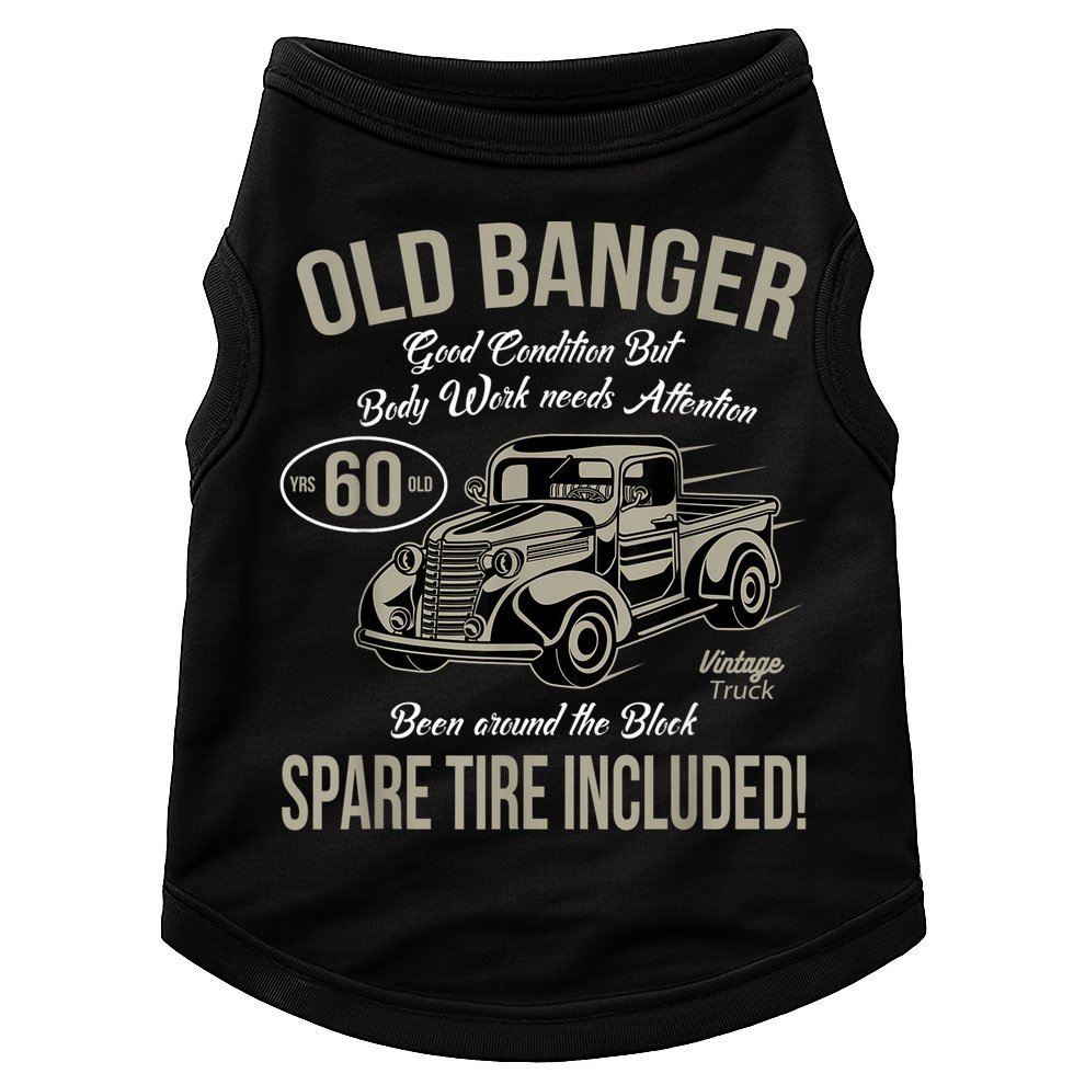 60th Birthday Vintage Old Banger 60 Years Old M.e.n Gift Retro Doggie Tank
