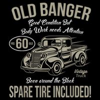 60th Birthday Vintage Old Banger 60 Years Old M.e.n Gift Retro Doggie Tank