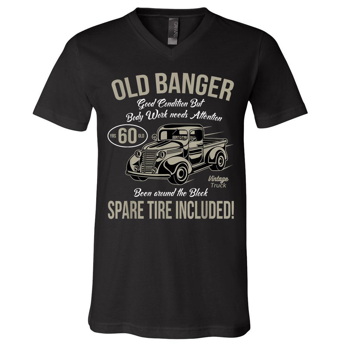 60th Birthday Vintage Old Banger 60 Years Old M.e.n Gift Retro V-Neck T-Shirt