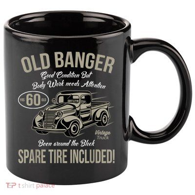 60th Birthday Vintage Old Banger 60 Years Old M.e.n Gift Retro 11oz C Handle Ceramic Mug