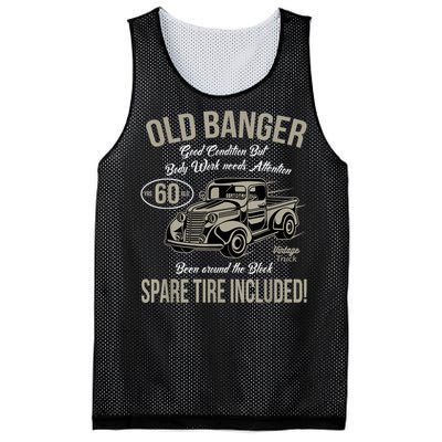 60th Birthday Vintage Old Banger 60 Years Old M.e.n Gift Retro Mesh Reversible Basketball Jersey Tank