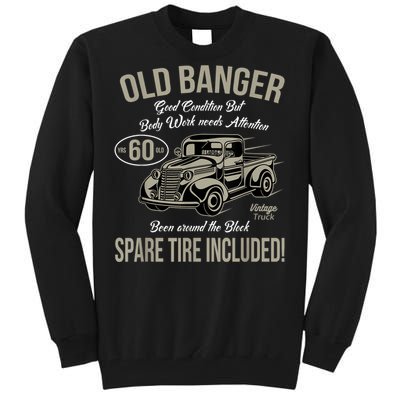 60th Birthday Vintage Old Banger 60 Years Old M.e.n Gift Retro Tall Sweatshirt