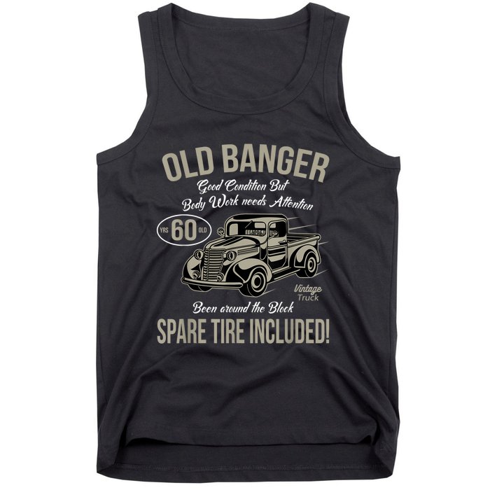 60th Birthday Vintage Old Banger 60 Years Old M.e.n Gift Retro Tank Top