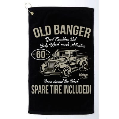 60th Birthday Vintage Old Banger 60 Years Old M.e.n Gift Retro Golf Towel