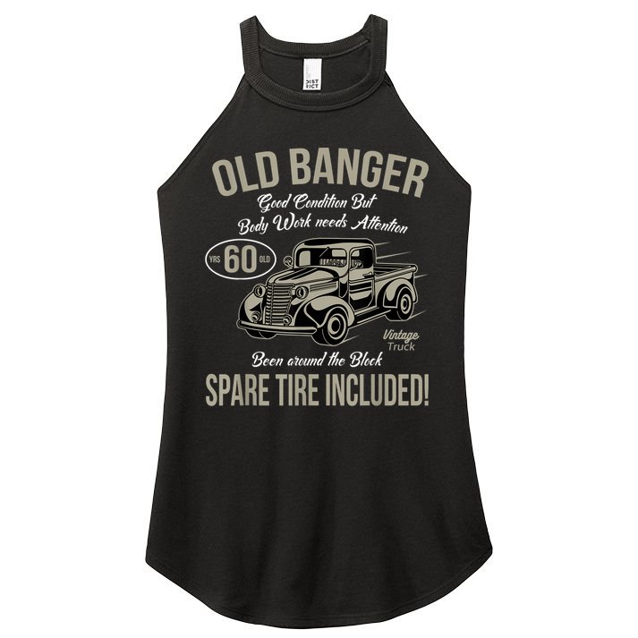60th Birthday Vintage Old Banger 60 Years Old M.e.n Gift Retro Women's Perfect Tri Rocker Tank
