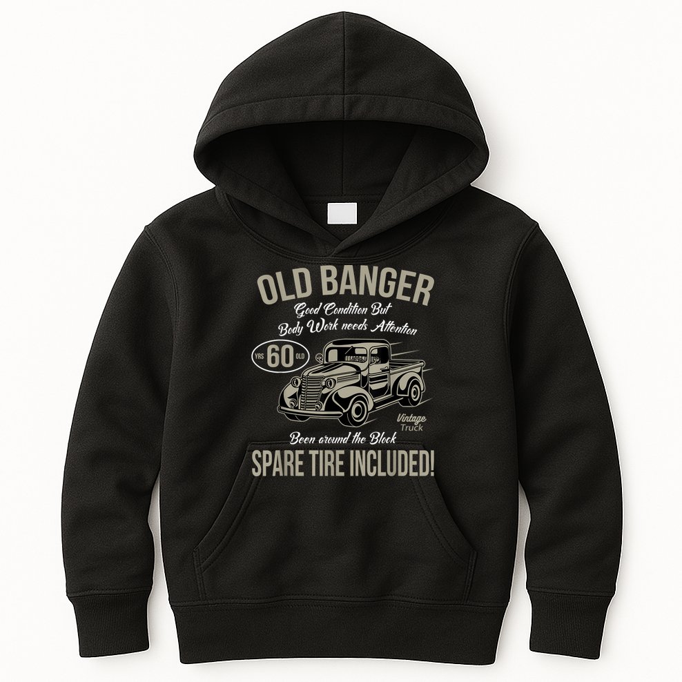 60th Birthday Vintage Old Banger 60 Years Old M.e.n Gift Retro Kids Hoodie
