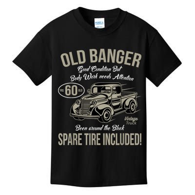60th Birthday Vintage Old Banger 60 Years Old M.e.n Gift Retro Kids T-Shirt