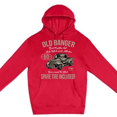 60th Birthday Vintage Old Banger 60 Years Old M.e.n Gift Retro Premium Pullover Hoodie