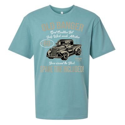 60th Birthday Vintage Old Banger 60 Years Old M.e.n Gift Retro Sueded Cloud Jersey T-Shirt