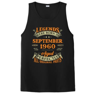 63rd Birthday Vintage Legends Born In September 1960 Gift PosiCharge Competitor Tank