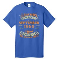 63rd Birthday Vintage Legends Born In September 1960 Gift Tall T-Shirt