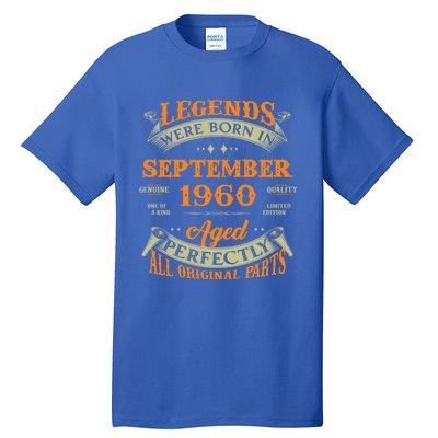 63rd Birthday Vintage Legends Born In September 1960 Gift Tall T-Shirt