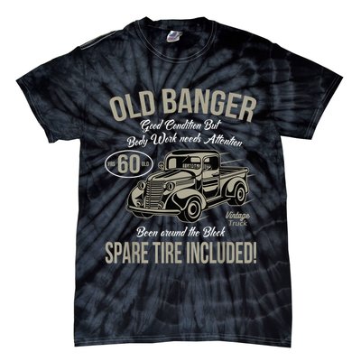 60th Birthday Vintage Old Banger 60 Years Old  Gift Retro Tie-Dye T-Shirt