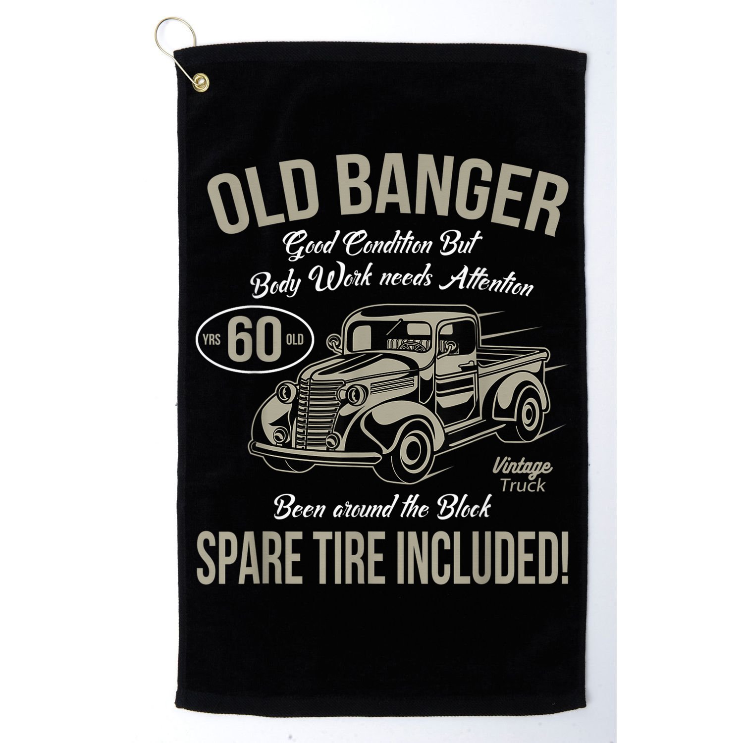 60th Birthday Vintage Old Banger 60 Years Old  Gift Retro Golf Towel