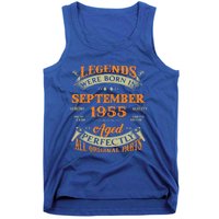 68th Birthday Vintage Legends Born In September 1955 Funny Gift Tank Top