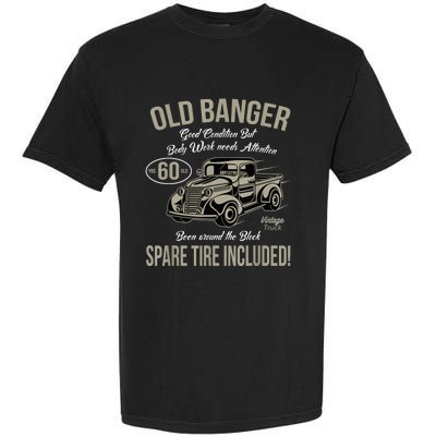 60th Birthday Vintage Old Banger 60 Years Old  Gift Retro Garment-Dyed Heavyweight T-Shirt