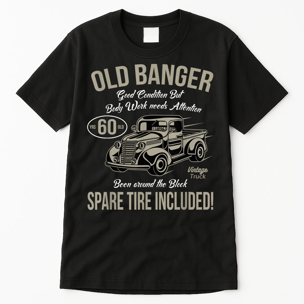 60th Birthday Vintage Old Banger 60 Years Old  Gift Retro Tall T-Shirt