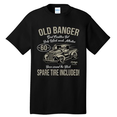 60th Birthday Vintage Old Banger 60 Years Old  Gift Retro Tall T-Shirt