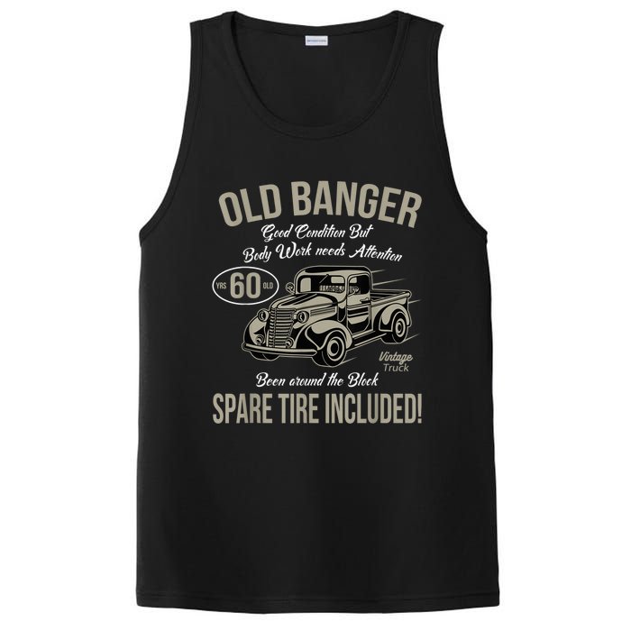 60th Birthday Vintage Old Banger 60 Years Old  Gift Retro PosiCharge Competitor Tank