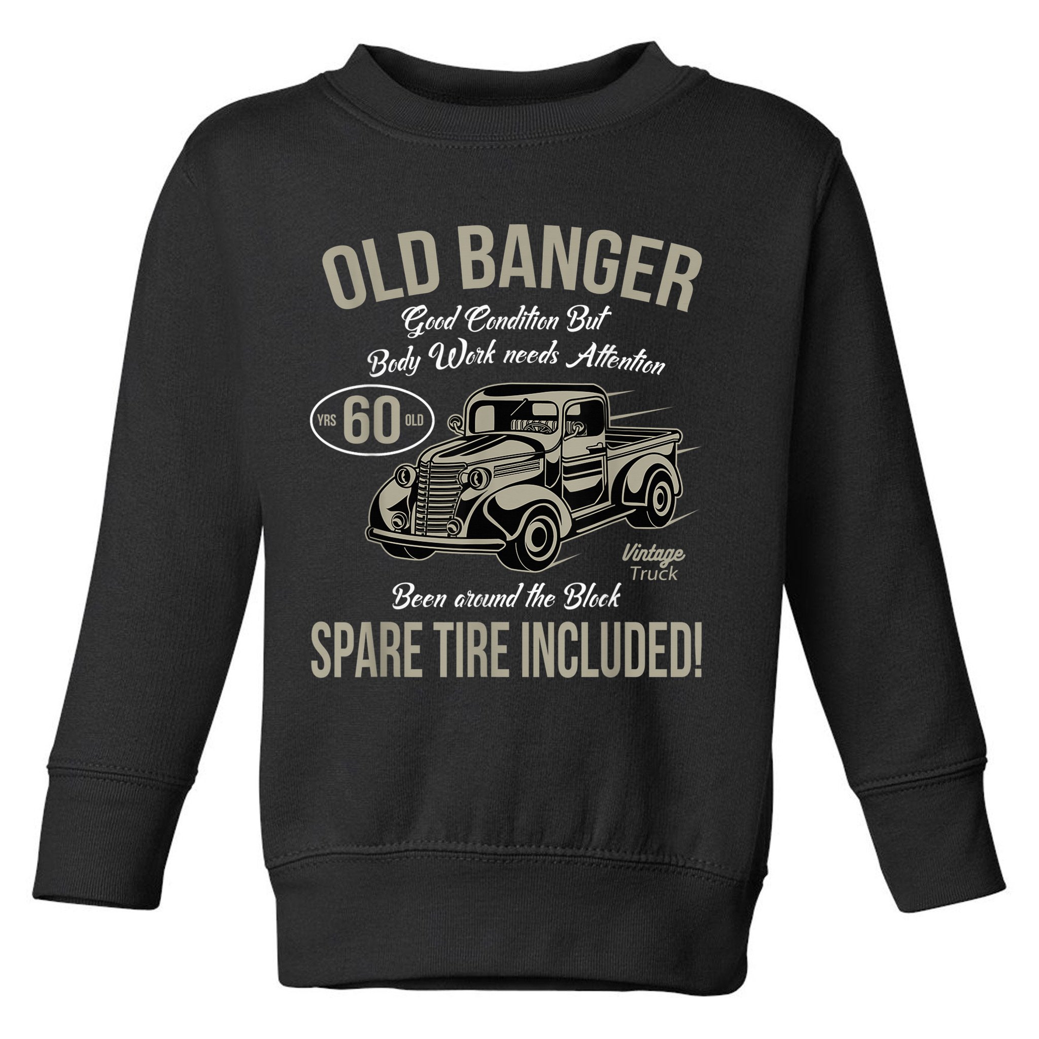 60th Birthday Vintage Old Banger 60 Years Old  Gift Retro Toddler Sweatshirt