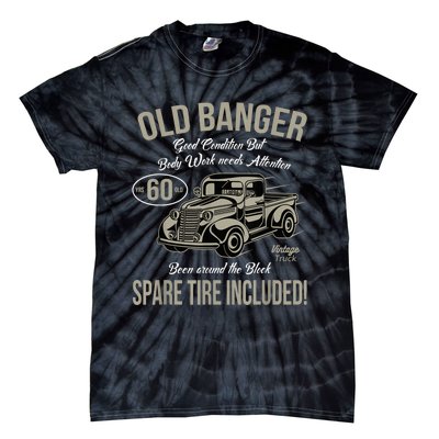 60th Birthday Vintage Old Banger 60 Years Old  Gift Retro Tie-Dye T-Shirt