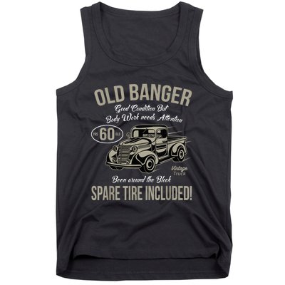 60th Birthday Vintage Old Banger 60 Years Old  Gift Retro Tank Top