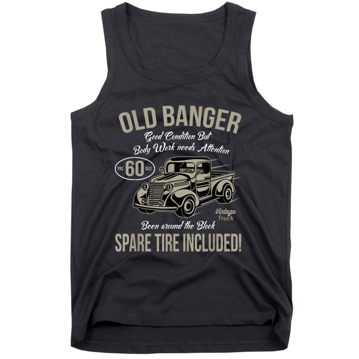 60th Birthday Vintage Old Banger 60 Years Old  Gift Retro Tank Top