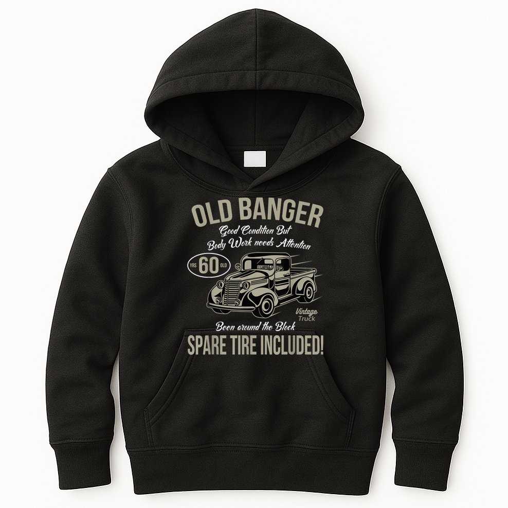 60th Birthday Vintage Old Banger 60 Years Old  Gift Retro Kids Hoodie