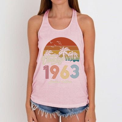 60th Birthday Vintage Limited Edition 1963 Women's Knotted Racerback Tank