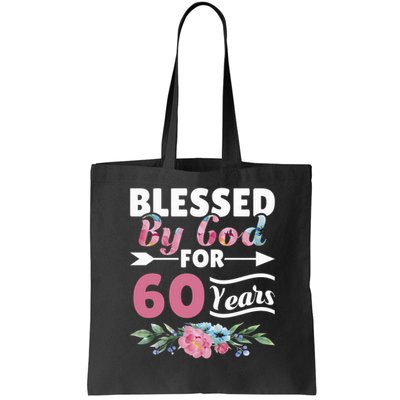 60th Birthday Woman Man Blessed By God For 60 Years Bag