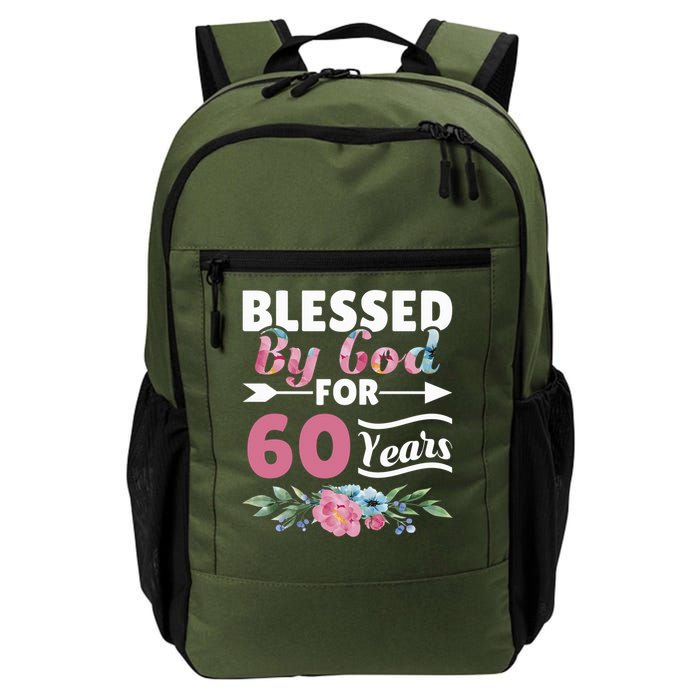 60th Birthday Woman Man Blessed By God For 60 Years Backpack