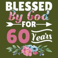60th Birthday Woman Man Blessed By God For 60 Years Backpack