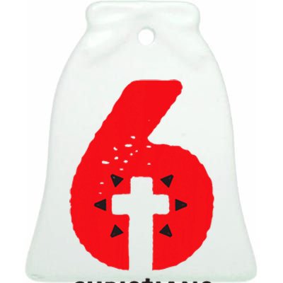 6 Christians Ceramic Bell Ornament