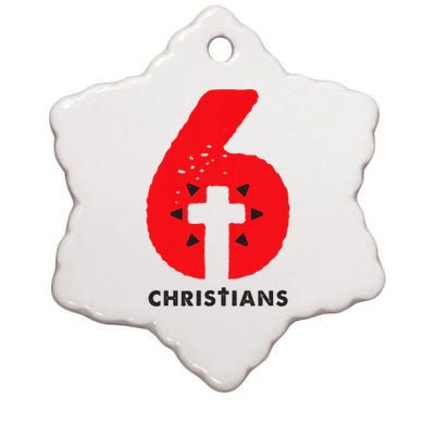 6 Christians Ceramic Star Ornament