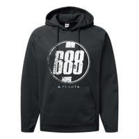 688 Circle Atlanta Funny Performance Fleece Hoodie