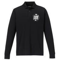 688 Circle Atlanta Funny Performance Long Sleeve Polo