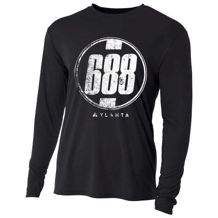 688 Circle Atlanta Funny Cooling Performance Long Sleeve Crew